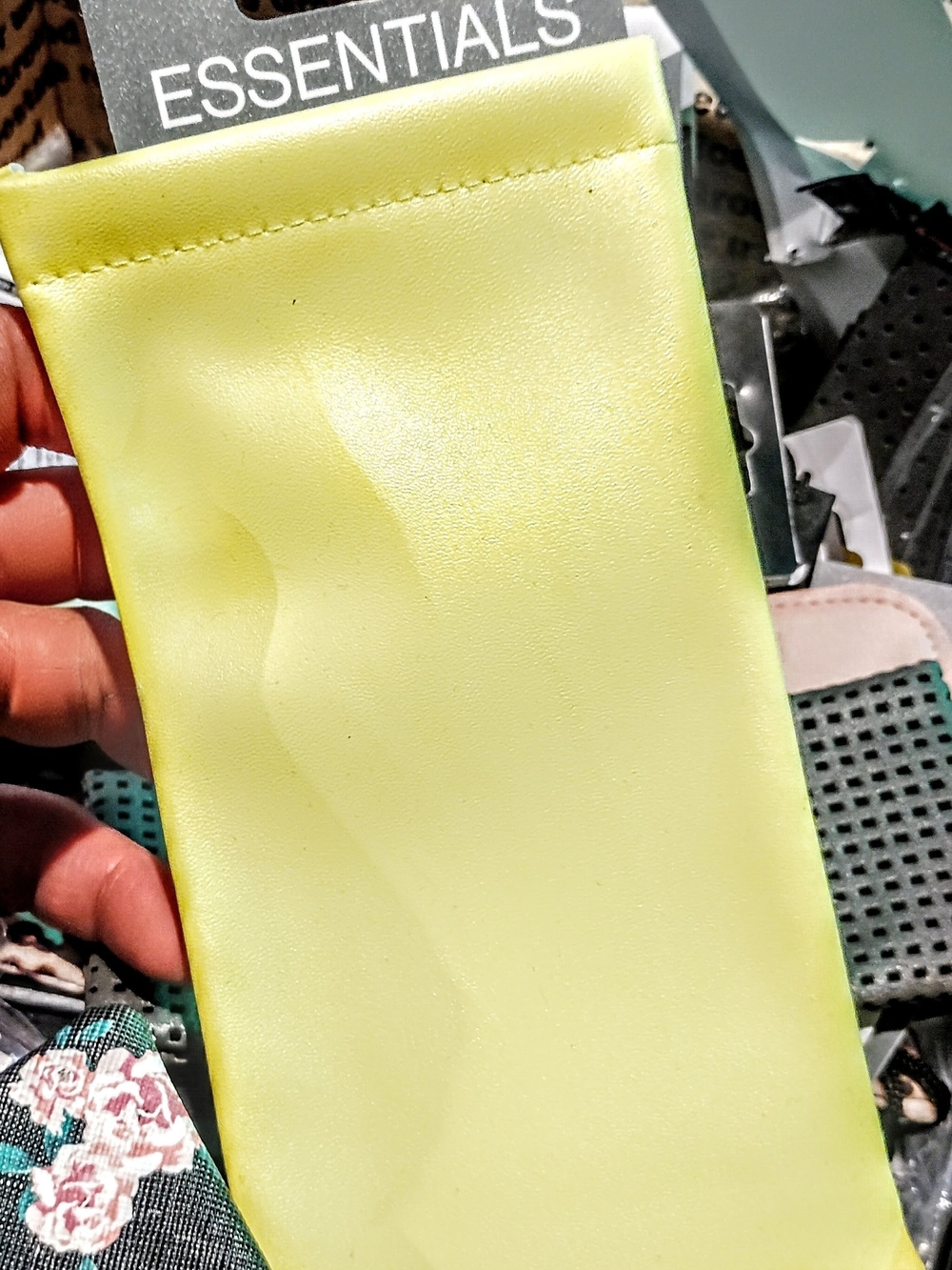 Essentials Lime Green Sunglass Pouch